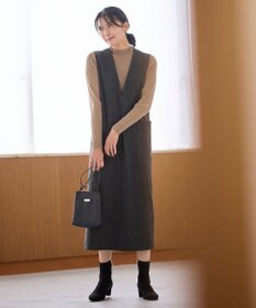 ANY ラメチェックジャガードワンピース