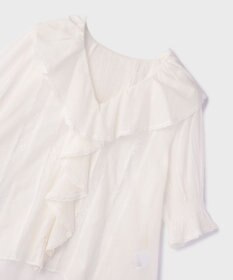 GRACE CONTINENTAL コットンフリルカラーブラウス
