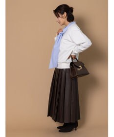 Te chichi 【泉 里香さん着用・Oggi.jp10/23掲載】レザータックプリーツスカート