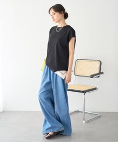earth music&ecology 【遮熱・接触冷感・UVカット】フレンチスリーブTシャツ