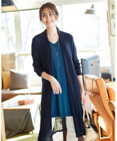 Tiaclasse L 【洗える】さらりと肌離れの良いフレンチスリーブニットチュニック