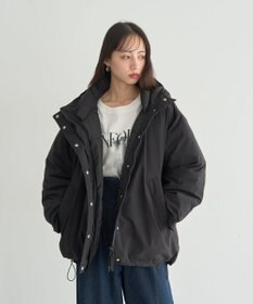 earth music&ecology フーデットパファーコート