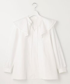 UNFILO 【GLOW 6月号掲載/洗える】ラッフルカラーブラウス