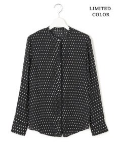 ICB L 【新色追加・WEB限定カラーあり・接触冷感・UVケア・速乾・洗える】BackSatinAmunzen バンドカラーブラウス