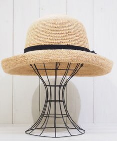 石田製帽 ラフィアかぎ編み　セーラハット