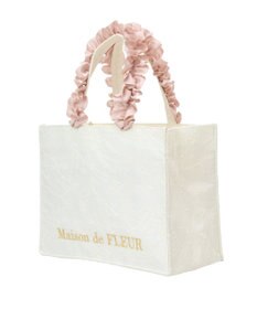 Maison de FLEUR EC限定レースフリルハンドルスクエアトートSバッグ