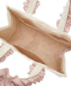 Maison de FLEUR EC限定レースフリルハンドルスクエアトートSバッグ