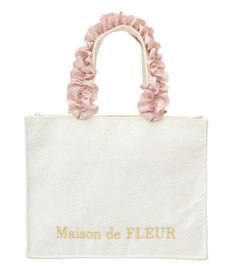 Maison de FLEUR EC限定レースフリルハンドルスクエアトートSバッグ