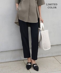 ICB L 【WEB限定カラーあり】FluidBackSatin ドロストパンツ ネイビー［WEB限定］
