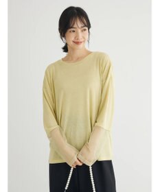 Green Parks 袖チュールドッキングプルオーバー