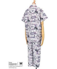 WACOAL ワコール_リラックス＆スリープ パジャマ 5分袖 半袖 8分丈 綿100%(本体) PEANUTS スヌーピー レディース FDT157 /ワコール