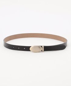 自由区 オーバルガラスレザー ベルト