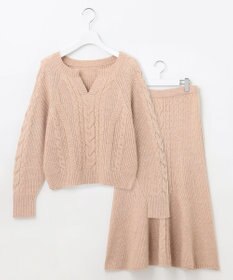 Feroux 【セットアイテム】ケーブルニット セットアップ