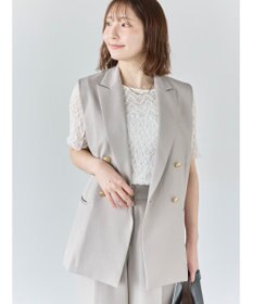 Te chichi リネンライクダブルブレストジレ(セットアップ可)