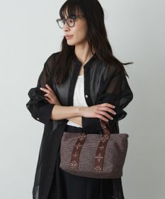 russet ナイロンラフィアデイリーミニトートバッグ(CE-1712)