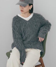 AMERICAN HOLIC 起毛シャギールーズニットプルオーバー