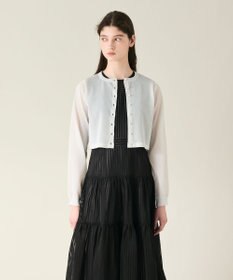 GRACE CONTINENTAL ラメシアーショートニットカーディガン