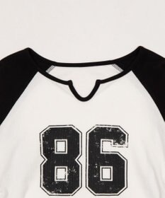 WEGO サイドドロストキーネックロンT