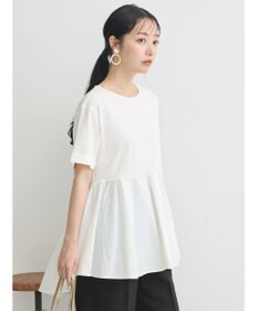 earth music&ecology 異素材チュニックカットソー