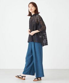 SHARE PARK LADIES オーバーサイズレースシャツ