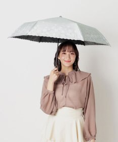 MOONBAT 【一級遮光/晴雨兼用日傘】ランバン オン ブルー (LANVIN en Blue)  折りたたみ日傘 フラワーグリッター