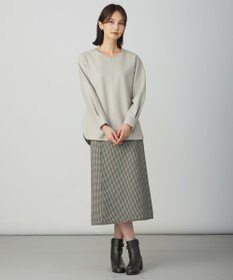 J.PRESS LADIES L メルトンジャージー Vネック カットソー