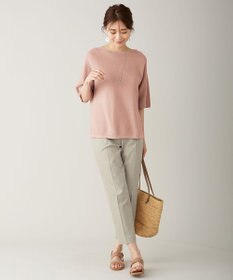 J.PRESS LADIES S 【シワになりにくい】コットンフィッティーシャーク テーパードパンツ