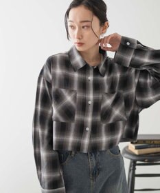 WEGO オンブレチェックショートシャツ