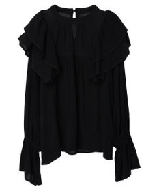 Green Parks ・Ｐｅｔｉｔ　Ｆｌｅｕｒ　ラッフルショルダーブラウス