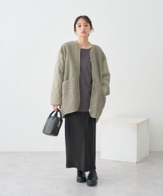 earth music&ecology ボアキルトミドルコート