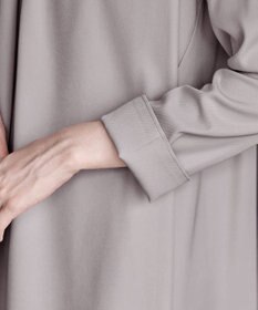 Tiaclasse L 【洗える】フロントタックバックギャザーフレアチュニックブラウス