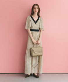 GRACE CONTINENTAL ドットフレアスリーブマキシ