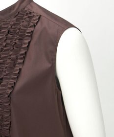 23区 【R(アール)】ルミナスコットン フロントフリル ワンピース