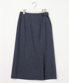 J.PRESS LADIES リネンバイオシャンブレー Aライン スカート