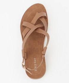 ANY クロスストラップフラットサンダル