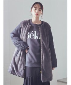 earth music&ecology ファー＆キルティングリバーシブルコート