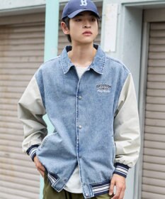 WEGO 【ユニセックス着用ITEM/MLサイズ展開】デニムスタジャン