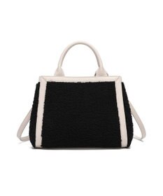 style code 【MERCURYDUO/マーキュリーデュオ】カードケース付　ロゴ刺繍ボアトートバッグ