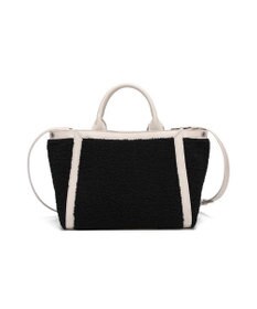 style code 【MERCURYDUO/マーキュリーデュオ】カードケース付　ロゴ刺繍ボアトートバッグ