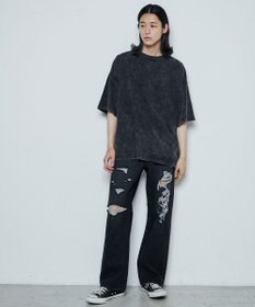 WEGO ダメージデニムワイドパンツ