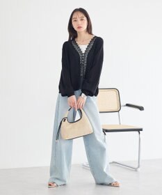 earth music&ecology 【2WAY】レーストリムシアーニットカーディガン