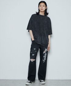WEGO ダメージデニムワイドパンツ