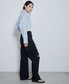 WEGO ダメージデニムワイドパンツ