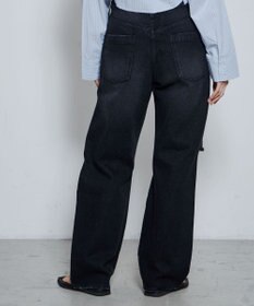 WEGO ダメージデニムワイドパンツ