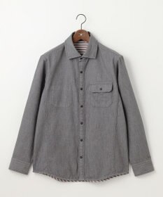 JOSEPH ABBOUD 【2WAY・25AW】リバーシブルシャツ ライトグレー系