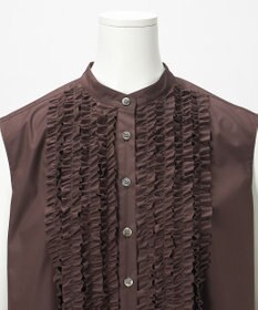 23区 【R(アール)】ルミナスコットン フロントフリル ワンピース