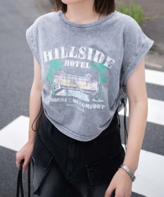 WEGO ヴィンテージウォッシュドロストデザインT