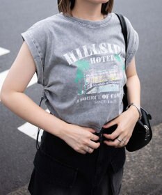 WEGO ヴィンテージウォッシュドロストデザインT