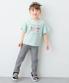 ANY KIDS 【綿100%】ドロップショルダー アニマルプリントTシャツ