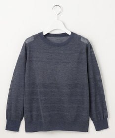 自由区 【ワコールコラボ】【洗える】シアーボーダー ニット